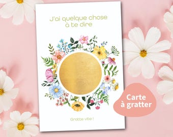 Carte à gratter - Carte annonce - Demande en mariage - Jeu à gratter - PACS - Cadeau Couple - Annonce famille - Annonce Personnalisée