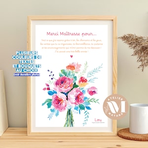 Póster de agradecimiento al profesor - Póster para el profesor - Regalo para el profesor - Regalo de fin de curso - Regalo para el profesor