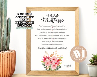 Gracias Cartel del maestro - cartel del maestro - regalo del maestro - regalo de fin de año - regalo para el maestro
