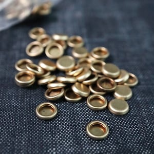 Round Circle Rolled Edge Settings - 3mm OR 4mm - Raw Brass - 12pcs - Round Brass Bezel Settings - Circle Settings