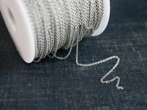 Chapado en Plata de 5 metros de cable de cadena de búsqueda de 3 X 2mm-plomo y níquel libre