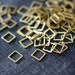Perfect Squares 8mm (Thicker) - Raw Brass - 48pcs - Square Connectors, Brass Squares, Square Links, Raw Brass Square Geometric