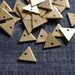 Triangle Tag Charms - Raw Brass - 36pcs - 9mm or 12mm, Triangle Stamping Blank, Small Triangle Charm Raw Brass Triangle Charm Triangle Blank