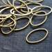 Simple Ovals 26x16mm - Raw Brass - 36pcs - Raw Brass Hoops, Brass Circle Connectors, Brass Oval Rings, 26mm Oval Hoop, 16mm Brass Oval