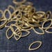 Little Marquis Connectors 6x12mm (Thicker) - Raw Brass - 72 pieces - Navette Connectors, Brass Navette, Navette Link, Marquis Link