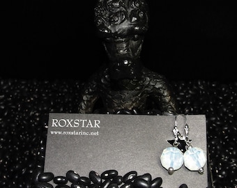 Pendientes de Plata de Ley con Opalita Facetada