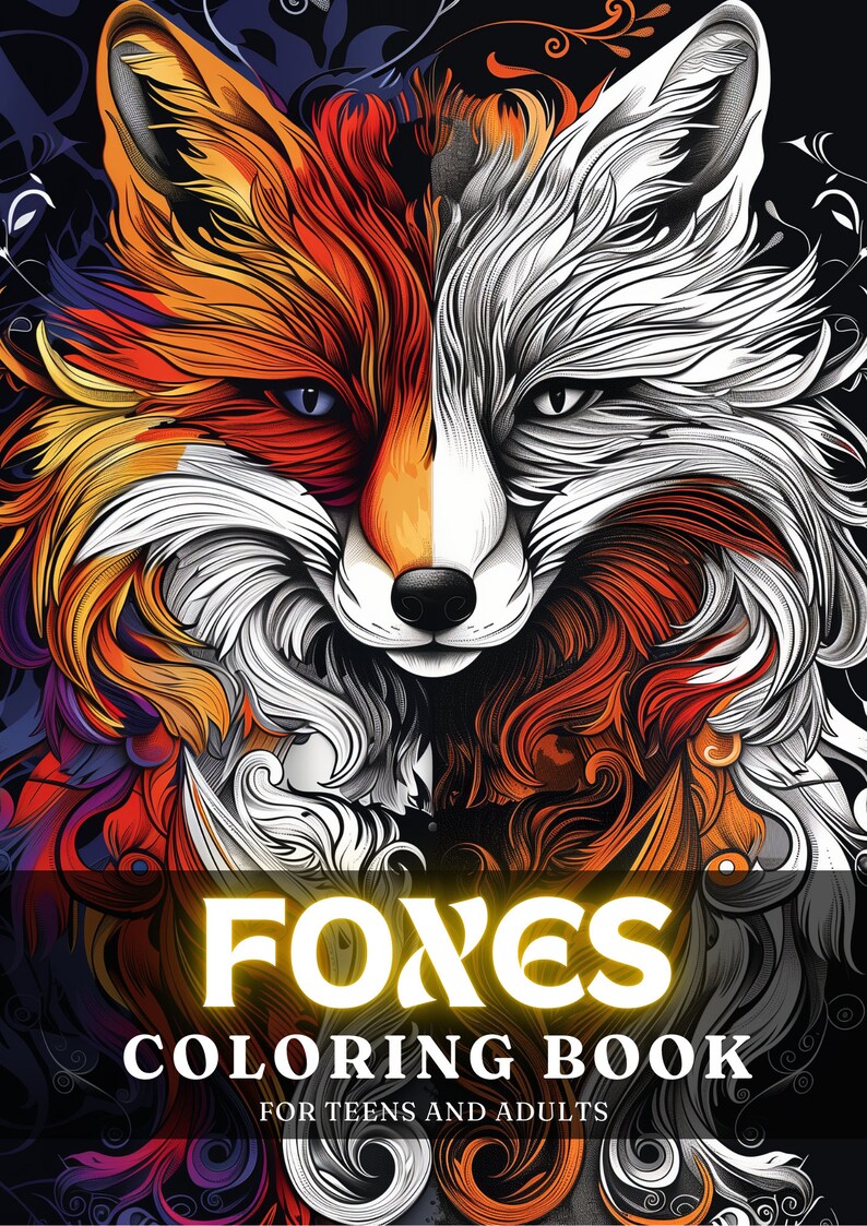 Fox Coloring Book 50 Fox Coloring Pages for Adults & Teens Unlimited