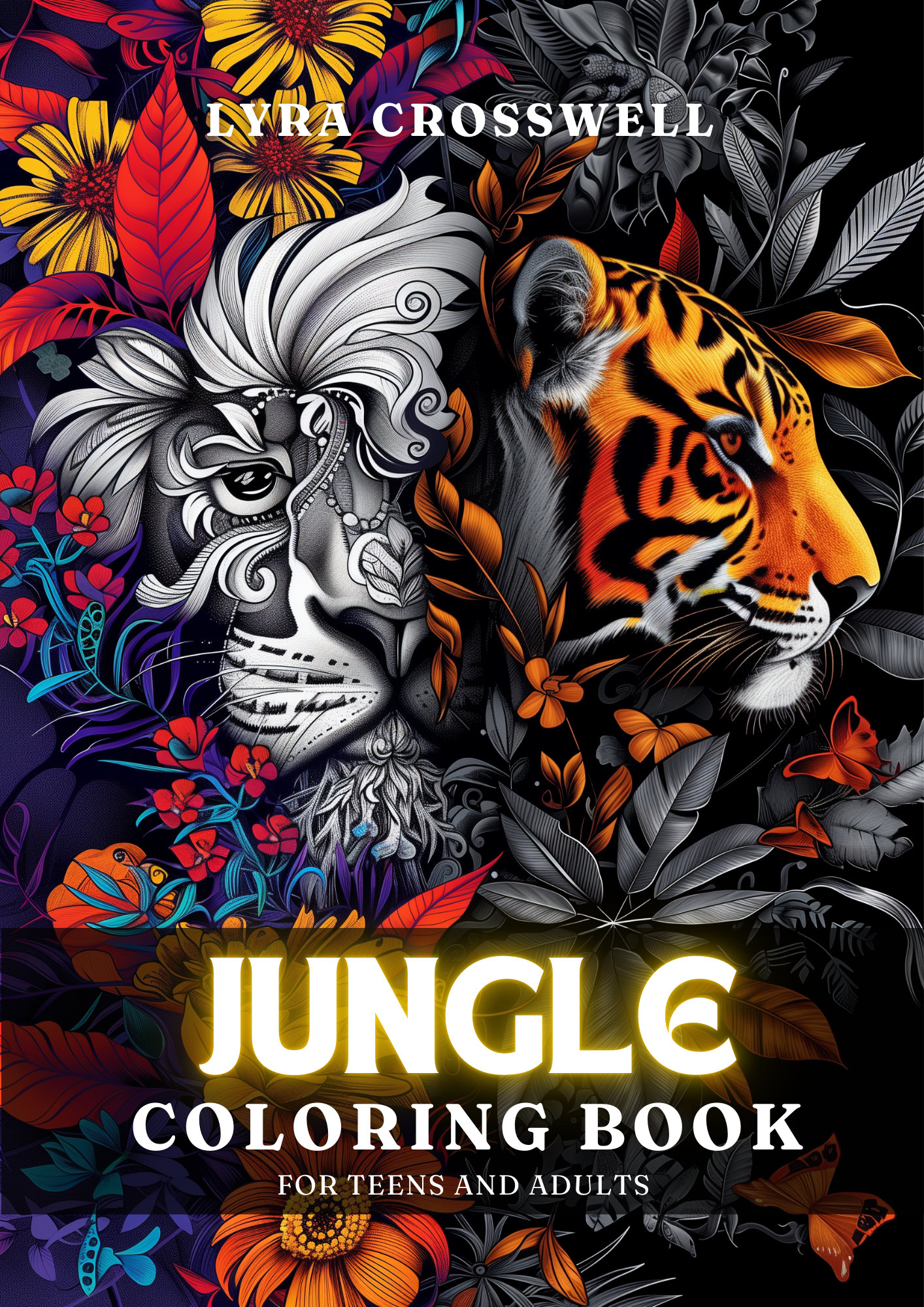Jungle Coloring Book 50 Jungle Coloring Pages for Adults & Teens ...