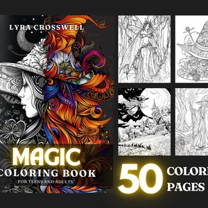 Magic Coloring Book: 50 Mystical Fantasy Pages (PDF Download)