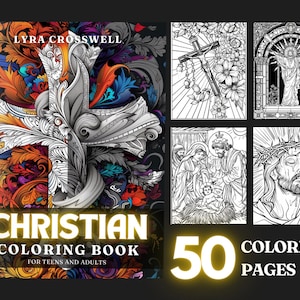 Christliches Malbuch - 50 christliche Malseiten für Erwachsene und Jugendliche - unbegrenzter PDF-Download und -Druck