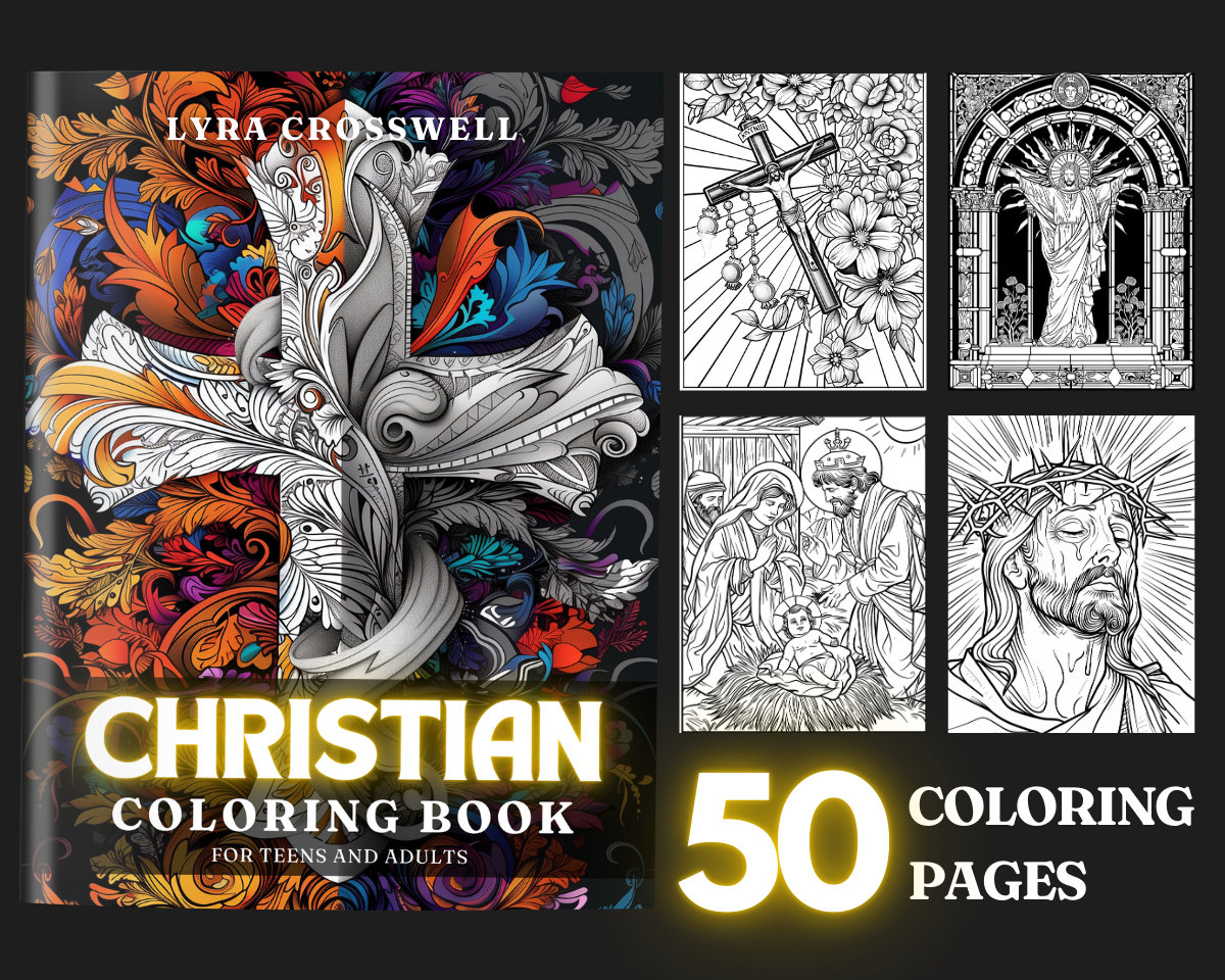 Christian Coloring Book: 50 Biblical Illustrations (PDF Download) - Etsy