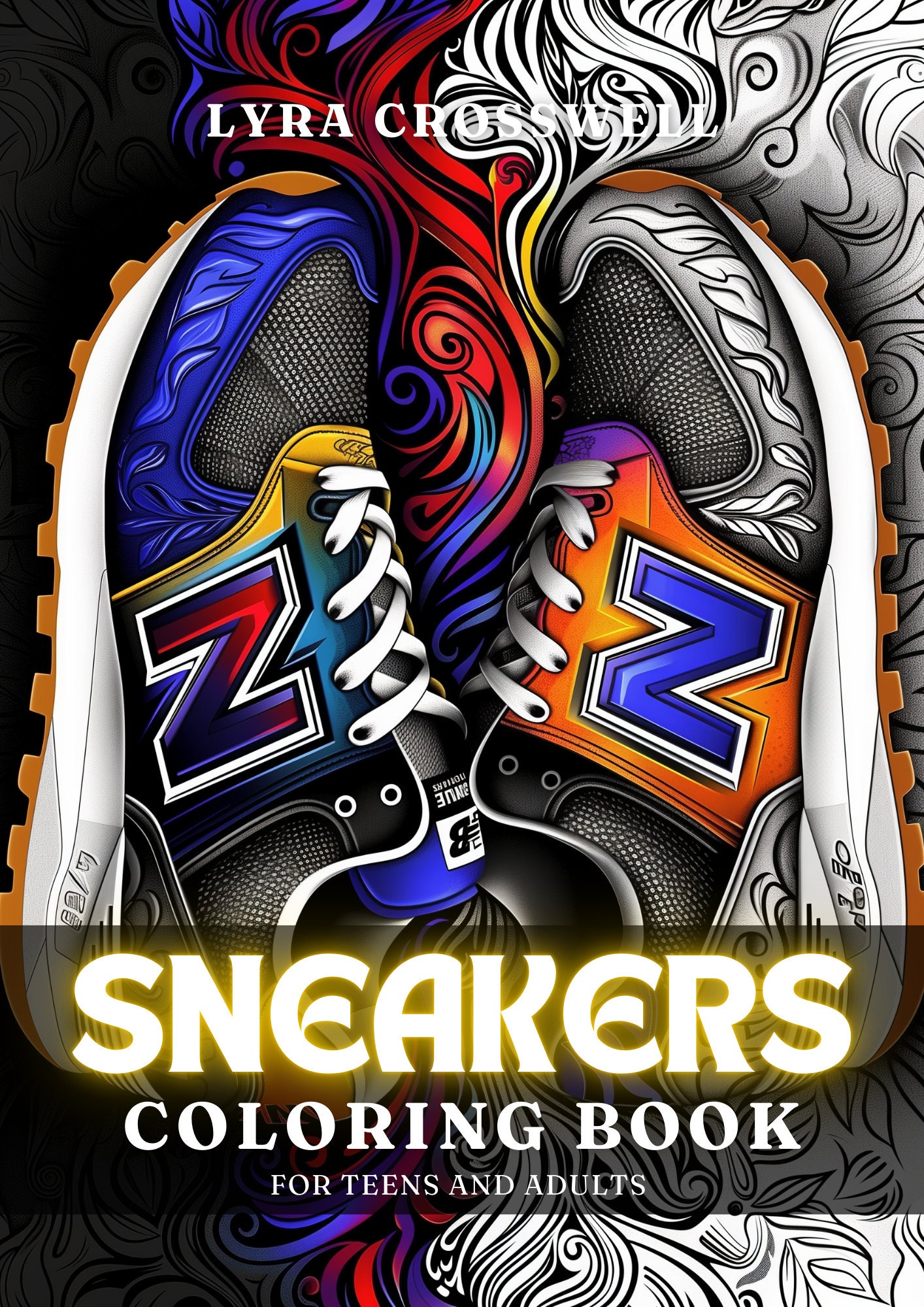 Sneaker Coloring Book: 50 Printable Pages for Adults & Teens (PDF ...