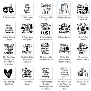 Campingbundel - 20 stuks - svg - pdf - jpeg en meer
