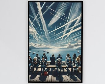 Conspiracy Theory Chemtrails Poster, Fumigation, New World Order - Rolled Posters, Wall Art, Dorm Decor, Room Decoration, Unique Gifts