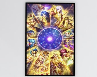 Anime Poster , Knights of the Zodiac, Toei Animation, Rolled Wall Art Print, Home Decor, Room Decoration, Gift for Anime Fans,