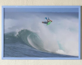 Surfing Bodyboarding Wall Art Poster, Ocean Decor for Beach Lovers, Surf Decor, Outdoor Adventure Art, Jeff Hubbard