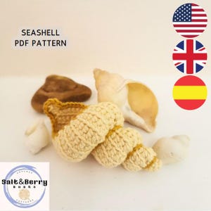 Seashell crochet pattern, amigurumi pattern, shell, caracola