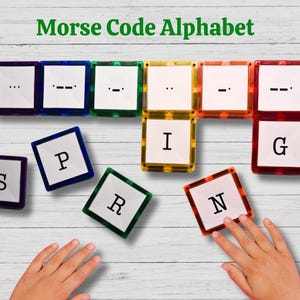Feuille d'alphabet code Morse apprentissage amusant avec autocollant pour tuile magnétique, décoration amusante, cadeau d'activité d'intérieur pour enfants, modèle éducatif