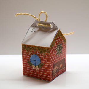 DIY Gift Box Template Printable Christmas House Design Paper Craft ...