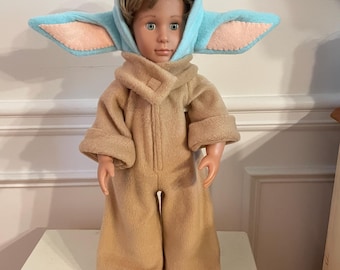 Grogu-inspiriertes Kostüm für 18-Zoll-Puppen