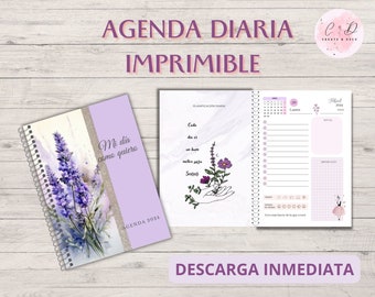 Agenda Diaria Imprimible 2024 / Un día por página / Agenda en español / Agenda diaria / Agenda para imprimir