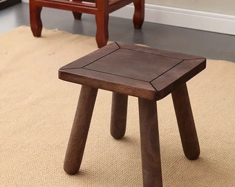 Antique Small Wooden Stool | Small Stool | Shoe Changing Stool | Home All Solid Wood Stool | Small Wooden Stool Handmade Stool