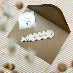 Test de grossesse en bois personnalisé – Annonce de grossesse originale – Idée cadeau future maman – Annonce bébé