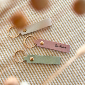 Porte clés en cuir personnalisé et personnalisable pour la fête des pères et des mamies, cadeau pour papa, anniversaire et noël