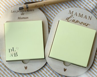 Socle post-it pour maman. Bloc notes personnalisable pour cadeau de fête des mères et autres occasions