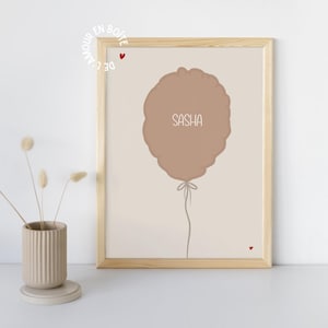 Vornamen-Poster in Ballonform fürs Kinderzimmer