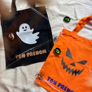 Sac de confiseries pour Halloween, motifs fantôme ou citrouille