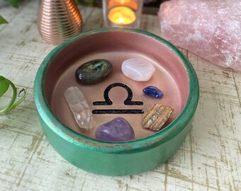 Zodiac Sign Altar Decor LIBRA | Astro Glyph Offering Bowl | Astrological Magic Tool | Venus Chart Ruler Ritual