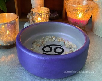 Zodiac Sign Altar Decor CANCER | Astro Glyph Offering Bowl | Astrological Magic Tool | Moon Chart Ruler Ritual