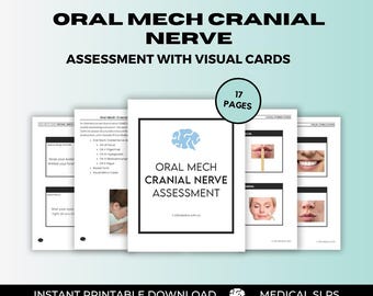 Oral Mech Cranial Nerve Assessment with Visual Cards