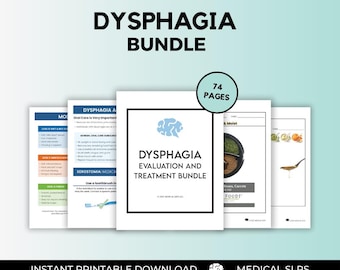 Dysphagia Evaluation & Treatment Bundle: SLP Therapy Resources (PDF Download)