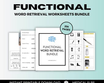 Word Retrieval Worksheets Bundle