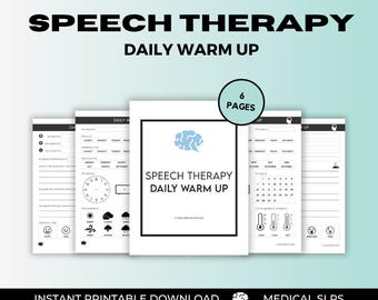 Speech Therapy Daily Warm Up