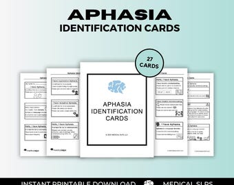 Aphasia Identification Cards
