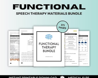 Functional Speech Therapy Materials Bundle
