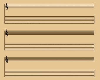 Guitar tablature paper - Printable guitar music paper, Easy to use - 1 PDF file - Easy to print and instant download