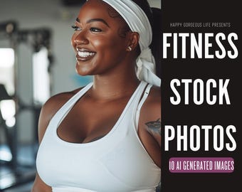 Photos de remise en forme, Photos d'entraînement générées par l'IA, Femmes afro-américaines, Image féminine tonique, Filles noires, Mode de vie sain