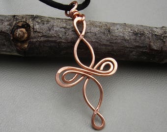Celtic Cross Infinity Loops Copper Pendant, Copper Cross Necklace, Celtic Knot Jewelry, Celtic Jewelry, Confirmation Gift, First Communion