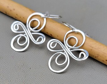 Celtic Knot Cross Sterling Silver Earrings