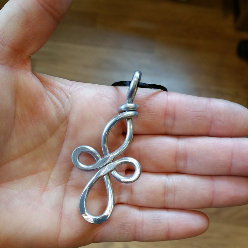 Long Loops Big Celtic Cross Pendant Necklace Light Weight Etsy