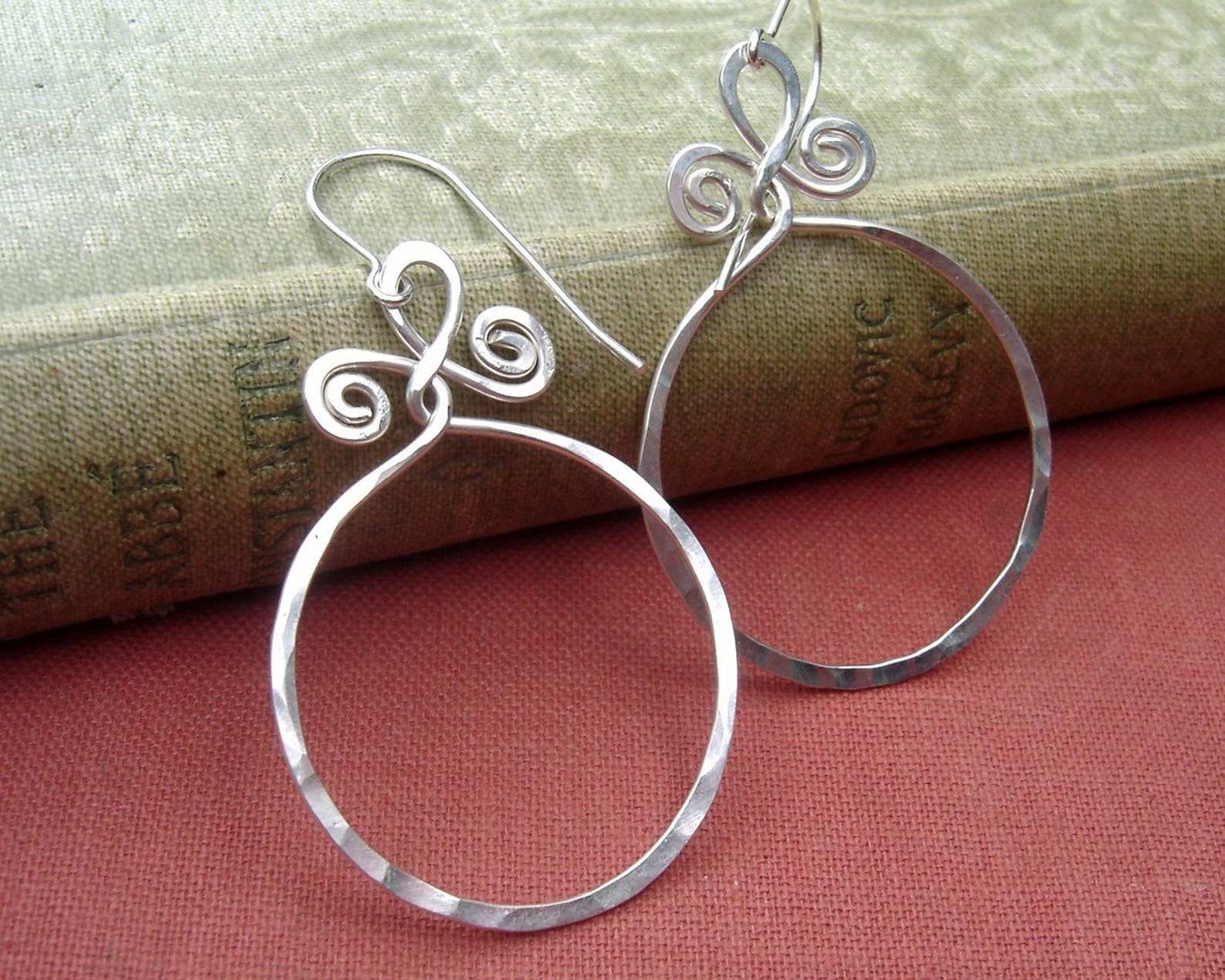 Sterling Silver Circle Hoop Earrings