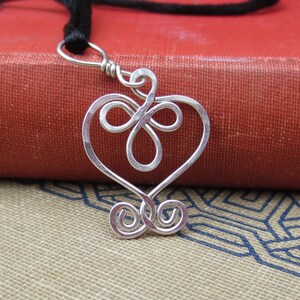 Little Celtic Heart Necklace, Valentine's Day Gift, Small Silver Heart Pendant Celtic Necklace, Celtic Knot Jewelry for Girls, Anniversary image 4