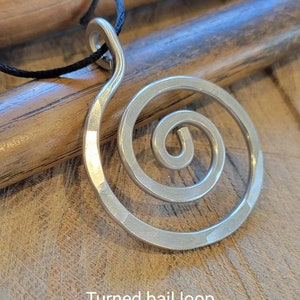 Big Spiral Pendant Necklace, Spiral Necklace Light Weight Aluminum Jewelry, Metal Big Necklace, Statement Necklace, Women, Boho Jewelry image 10