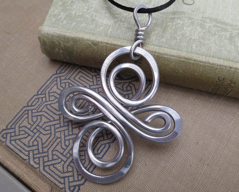 Big Aluminum Celtic Knot Infinity Swirl Cross Pendant, Large Celtic Cross Necklace, Celtic Cross Jewelry, Unisex Confirmation Gift image 6