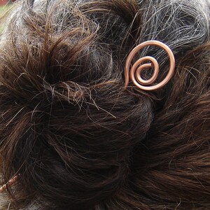 Open Spiral Copper Hair Stick, Shawl Pin, Long Hair Accessories, Bun Holder, Hair Jewelry, Hair Pin, Metal Hair Toy, Beauty Gift Women