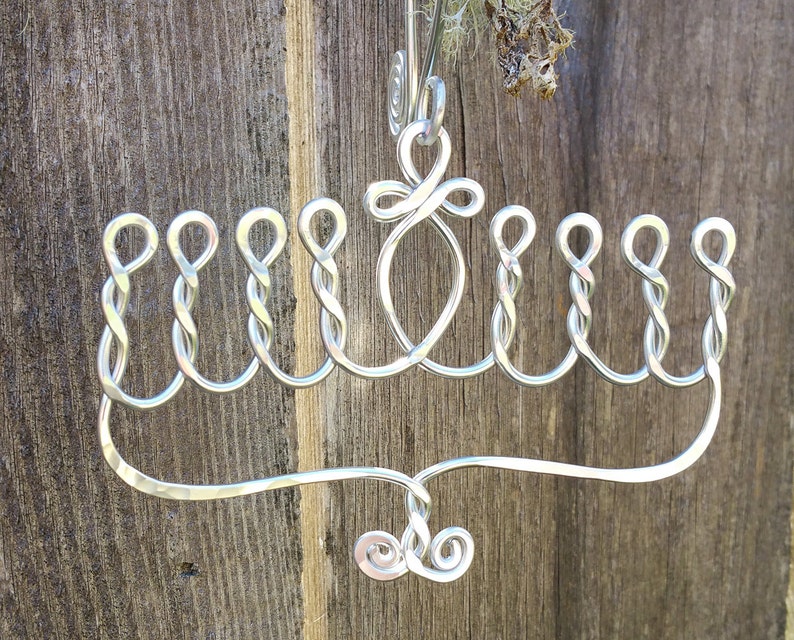 Chanukah Menorah Ornament Judaica Holiday Ornament Jewish Etsy